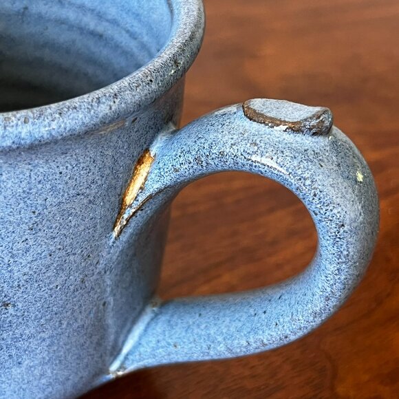 Clay Pen Pottery Ouray Colorado Coffee Mug Cup Blue Stoneware Hand-Thrown USA - Picture 9 of 11